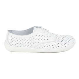 Pollonus Polylonus en cuir féminin blanc pieds nus 5-1288-018