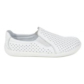 Pollonus Pollon pour femmes en cuir blanc aux pieds nus 5-1308-025