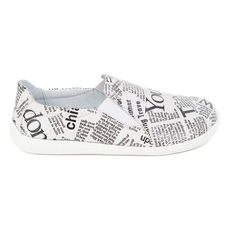 Pollonus Femmes en cuir pieds nus blanche