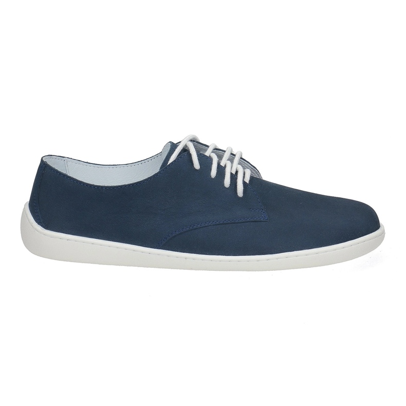 Pollonus en cuir féminin Barefoot 5-1288-026 Navy Blue Samuel bleu