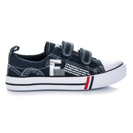 American Club Baskets marine à scratch bleu