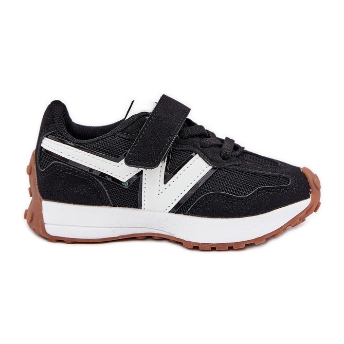 Baskets Velcro pour enfants, noires le noir