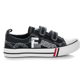 American Club Baskets noires à scratch le noir