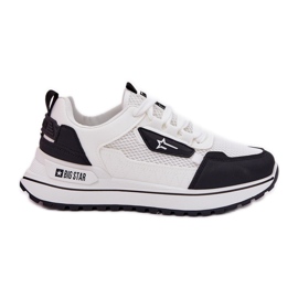 Chaussures sportives pour femmes sur la plateforme Big Star RR274A223 Système Hi-Poly Système blanc et noir