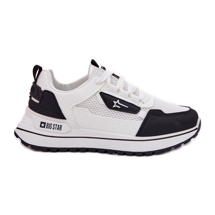 Chaussures sportives pour femmes sur la plateforme Big Star RR274A223 Système Hi-Poly Système blanc et noir blanche