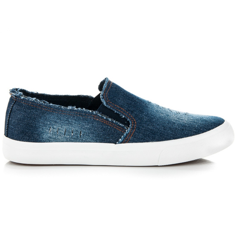 American Club Chaussures à enfiler confortables bleu