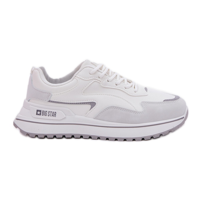 Sneakers féminins Big Star RR274A213 Système blanc Hi-Poly System blanche