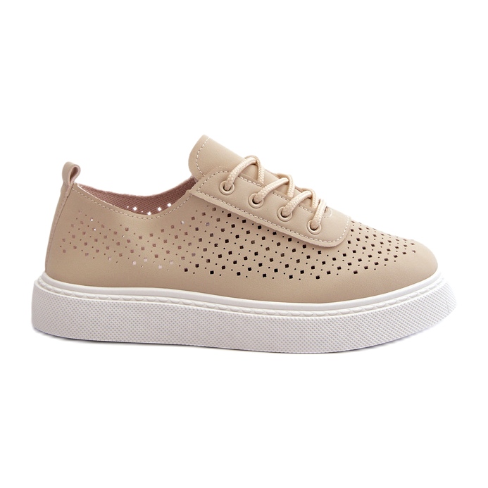 Sneakers OpenWork Sneakers sur la plate-forme beige Sneakers OpenWork Sneakers sur la plate-forme beige