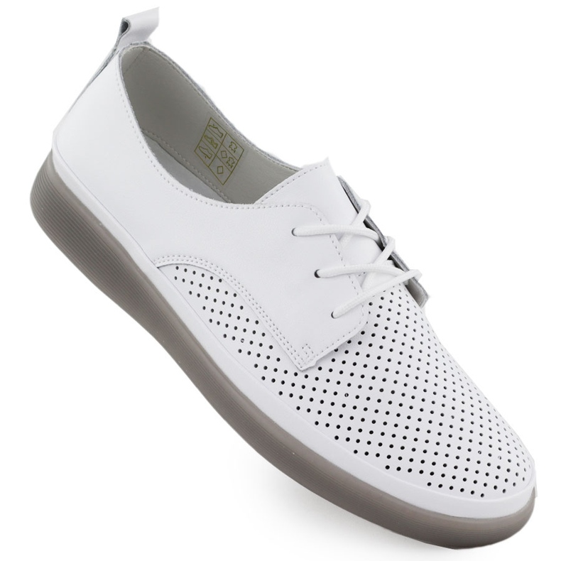 Chaussures en cuir pour femmes Openwork Lace - Up White Filippo 6788 blanche Chaussures en cuir pour femmes Openwork Lace - Up White Filippo 6788 blanche