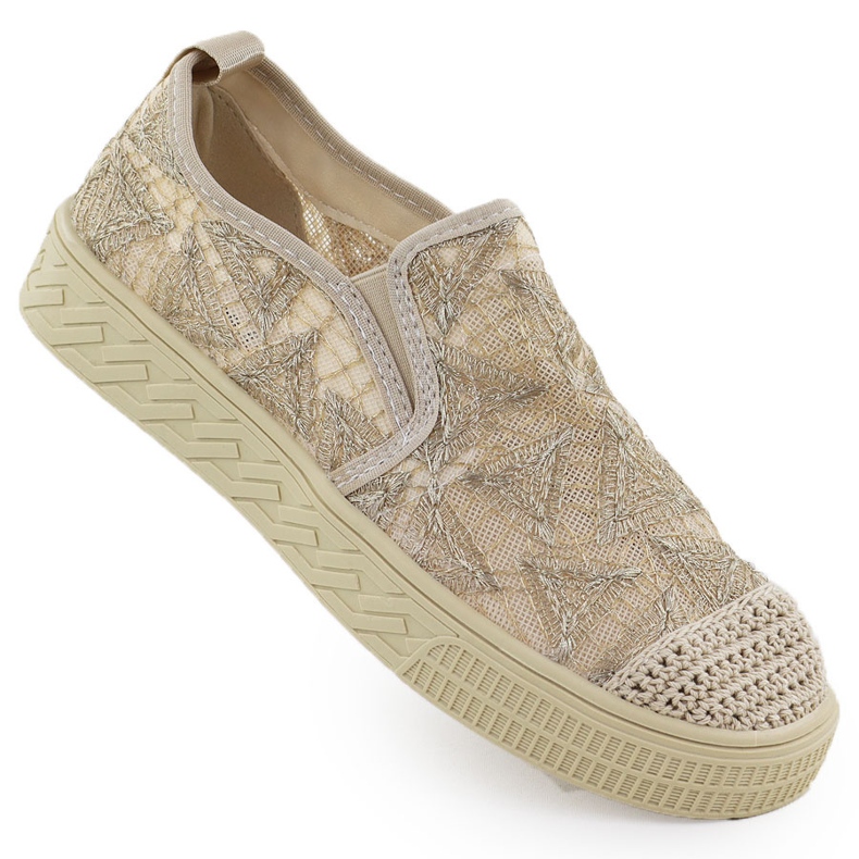 ARTIKER Espadrilles féminines insérées avec de la dentelle Beige Artker 56C2127