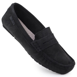 Mocassins en cuir féminin noir Big Star RR274948