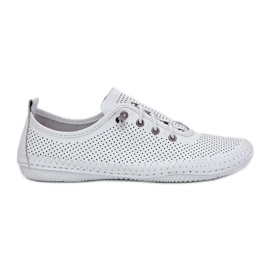 Chaussures pour femmes en cuir naturel Artiker 54C0831 blanc