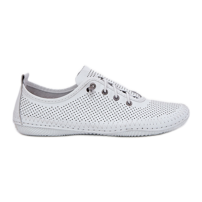 Chaussures pour femmes en cuir naturel Artiker 54C0831 blanc blanche