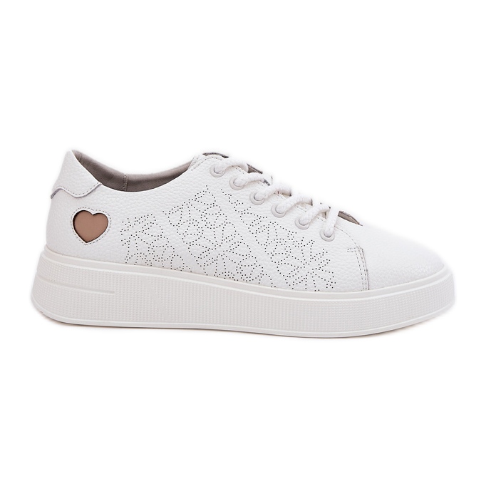 Sneakers en cuir féminin sur la plate-forme blanche Vinceza 88018 Sneakers en cuir féminin sur la plate-forme blanche Vinceza 88018