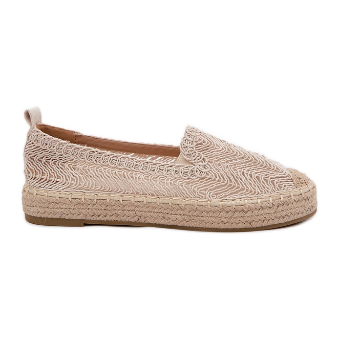 Espadrilles féminines sur la plate-forme beige Vinceza 17392