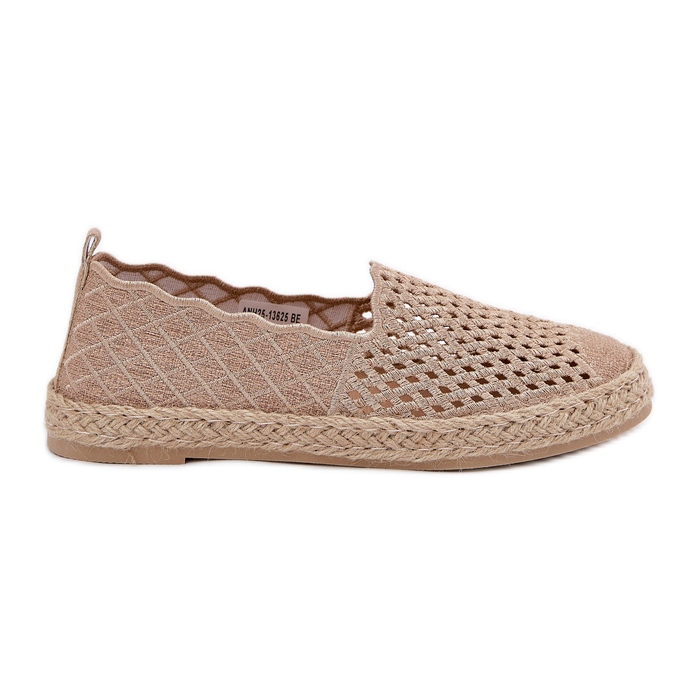 Espadrilles féminines avec Vinceza 13625 Braige beige
