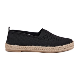 Espadrilles pour femmes avec Vinceza 13624 Black Braid noir
