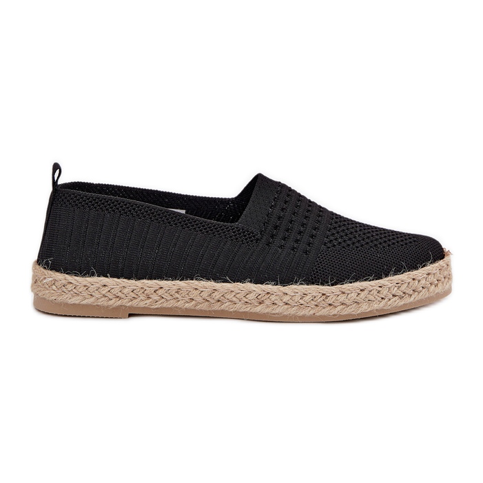 Espadrilles pour femmes avec Vinceza 13624 Black Braid le noir