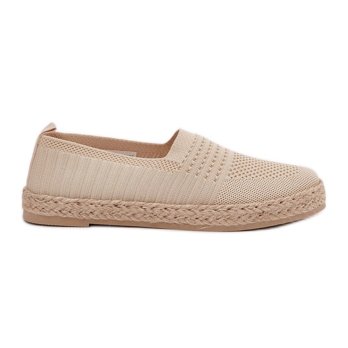 Espadrilles féminines avec Vinceza 13624 Braige beige
