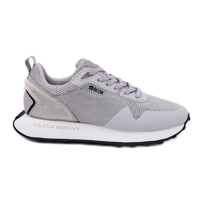 Sneakers masculins sur le système de plate-forme Big Star RR174358 Système de gris RR174358
