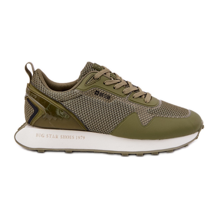 Sneakers masculins sur la plate-forme du système Hi-Polish Big Star RR174360 vert