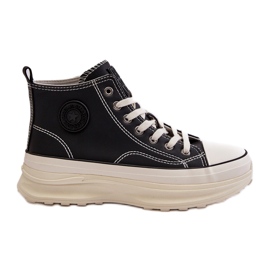 Sneakers pour femmes sur la plate-forme Big Star OO274063 Plateforme noire