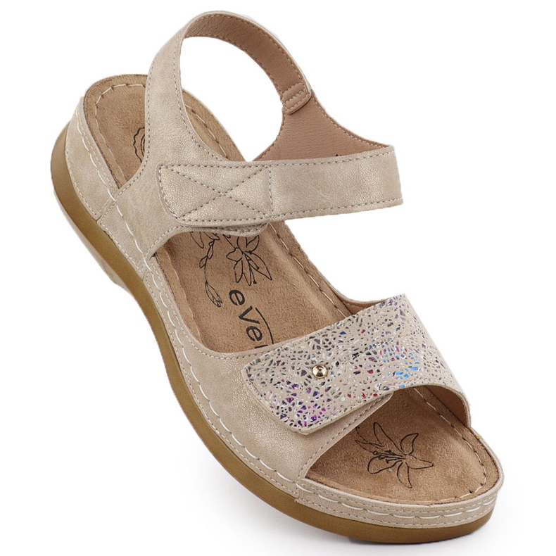 Sandales féminines pour beige evento 8988