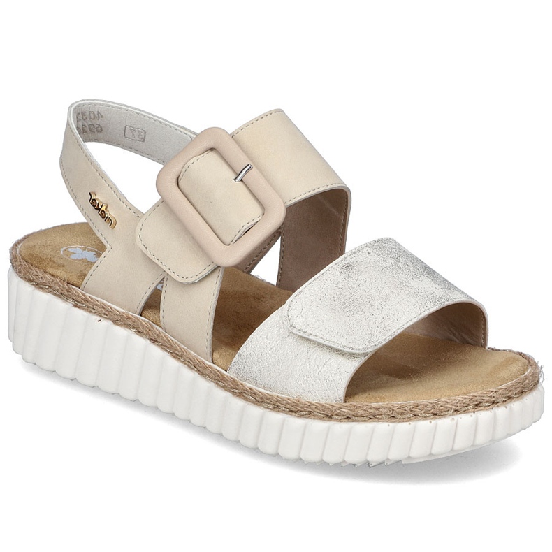Sandales féminines pour Beige Rieker 69260-60