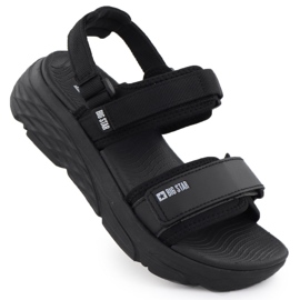 Sandales sportives velcro féminines Big Star RR274A076 noir