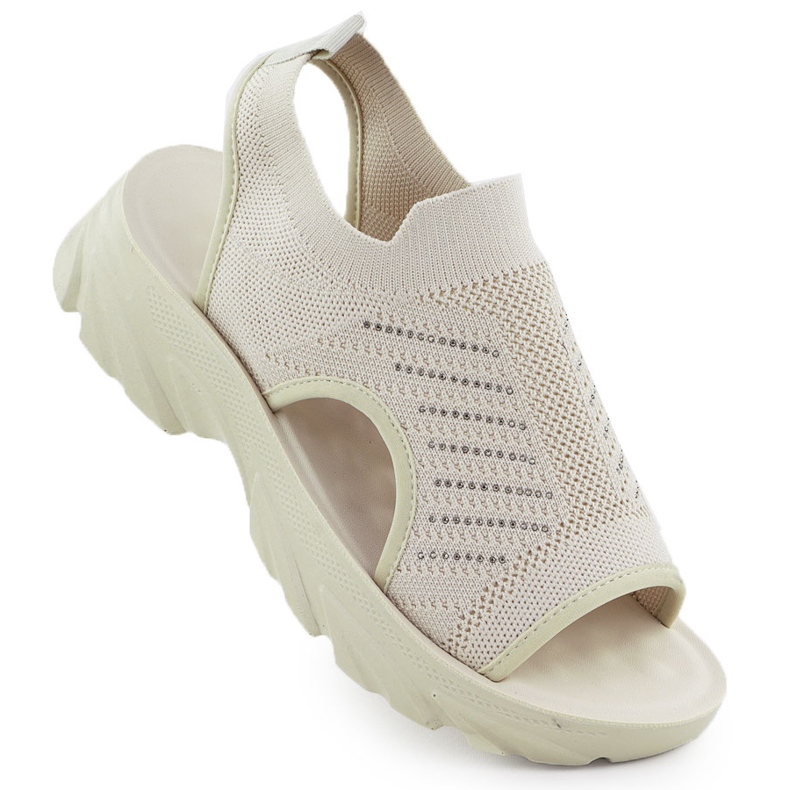 Sandales féminines construites - dans le Potocki beige à 90302 Sandales féminines construites - dans le Potocki beige à 90302