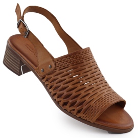 T.Sokolski Sandales en cuir féminine sur Brown T., Sokolski L25-709 brun T.Sokolski Sandales en cuir féminine sur Brown T., Sokolski L25-709 brun