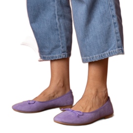 Ballerines violet avec un arc d'Ekozamsz