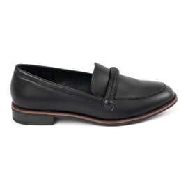 Mocassins noirs avec insert en cuir Sergio Leone le noir