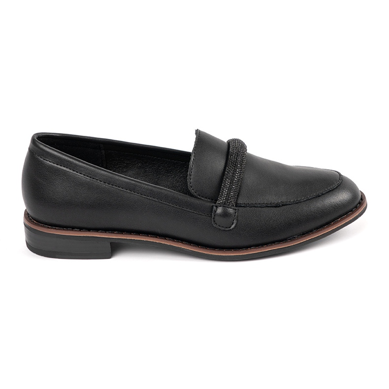 Mocassins noirs avec insert en cuir Sergio Leone le noir