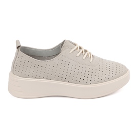 Chaussures en cuir Sergio Leone Openwork beige