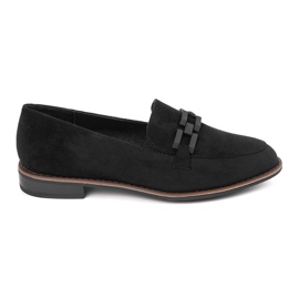 Sergio Leone Black Moccasins avec une chaîne noire