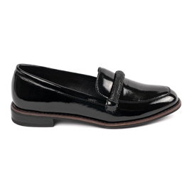 Moccasins avec insert en cuir noir Sergio Leone le noir