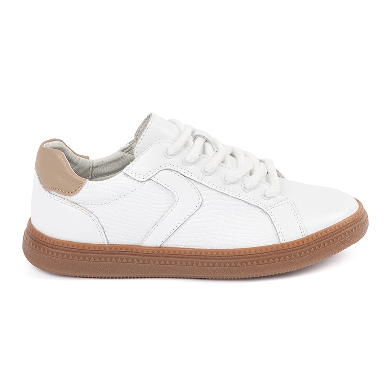 Sneakers blancs en cuir féminin Sergio Leone blanche