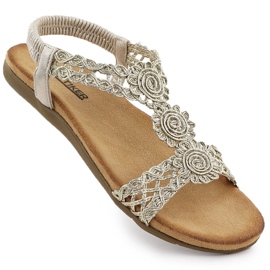 Sandales confortables pour femmes Irrsona Golden Artiker 56C1281 doré
