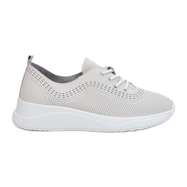Vinceza 41472 Chaussures de sport en cuir féminin blanc