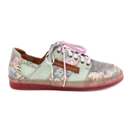 Chaussures en cuir pour femmes Maciejka 06791-09 vert clair
