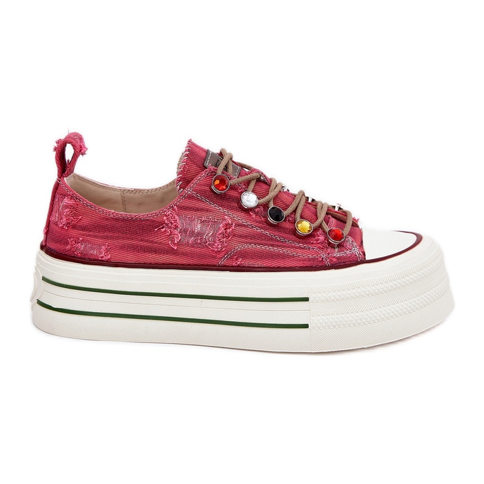 Sneakers pour femmes sur la plate-forme Goe RR2N4104 rouge