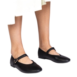 Ballerinas pour femmes noires avec une boucle le noir Ballerinas pour femmes noires avec une boucle le noir