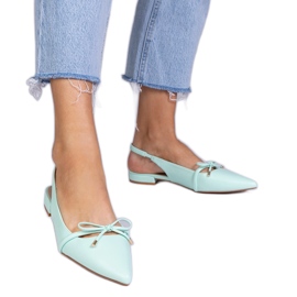 Talons plats à la menthe avec un arc vert