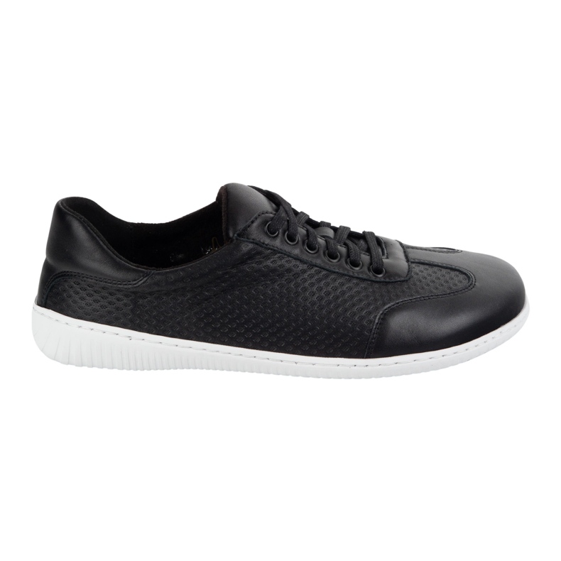 Olivier Chaussures en cuir minimaliste pour hommes aux pieds nus 0742wk pressé noir