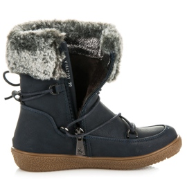 Kylie Bottes avec fourrure bleu