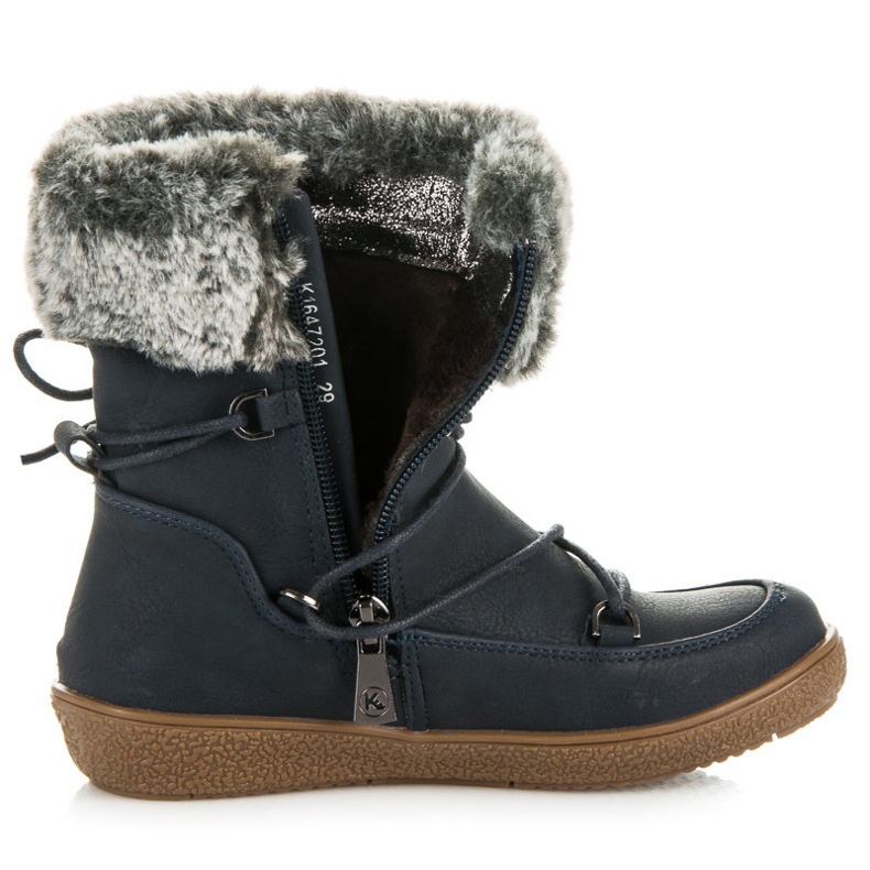 Kylie Bottes avec fourrure bleu