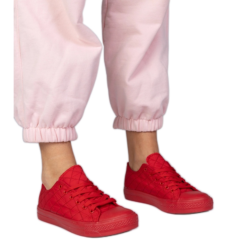 Baskets monteuses classiques rouges