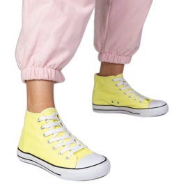 Baskets de cheville classiques jaunes