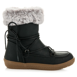 Kylie Bottes avec fourrure le noir